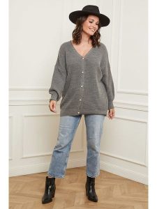 Curvy Lady Kardigan w kolorze szarym rozmiar: 44/46. Szare kardigany Curvy Lady. Za 152,99 zł.