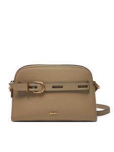 DKNY Torebka R44EAI69 Brązowy. Brązowe listonoszki DKNY, bez wzorów, ze skóry, bez dodatków. Za 489,99 zł.