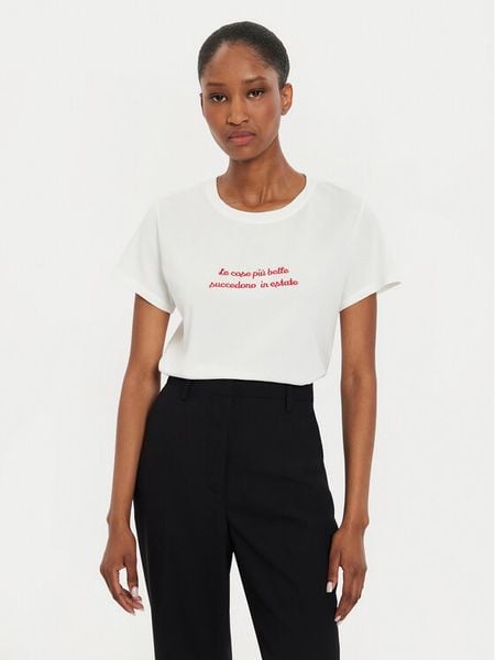 ViCOLO T-Shirt RB0897 Écru Regular Fit. T-shirty ViCOLO, m, bez wzorów, z bawełny, bez kołnierzyka, bez ramiączek. Za 119,99 zł.