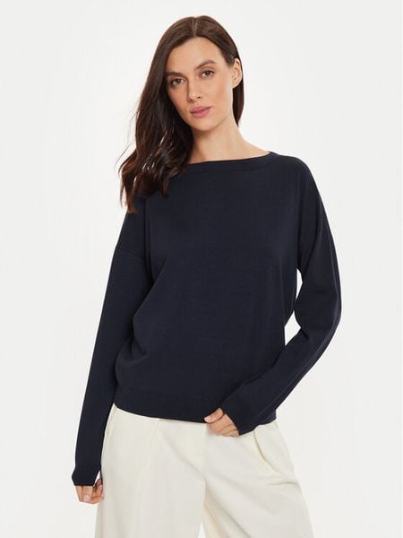 Sisley Sweter 17Q3M103J Czarny Regular Fit. Czarne swetry klasyczne Sisley, m, z wiskozy, bez kołnierzyka. Za 119,99 zł.