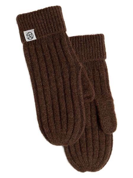 MOSS COPENHAGEN Rękawiczki "Hope" w kolorze brązowym rozmiar: onesize. Brązowe rękawiczki Moss Copenhagen, bez wzorów, z materiału. Za 130,81 zł.