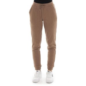 Spodnie dresowe miękki z sznurek regulacyjny na co dzień. Brązowe spodnie dresowe LEONE 1947 APPAREL, bez wzorów, z bawełny. W wyprzedaży za 124,24 zł.