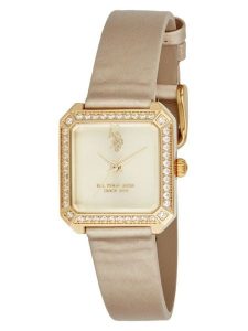 U.S. Polo Assn. Zegarek kwarcowy w kolorze złoto-beżowym rozmiar: onesize. Brązowe, analogowe zegarki U.S. Polo Assn. Za 217,99 zł.