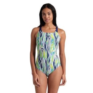 Strój Kąpielowy Arena Zebra Stripes Swim Pro Back – Wielokolorowy – Rozmiar 42. Niebieskie stroje jednoczęściowe Arena, bez wzorów. Za 279,25 zł.