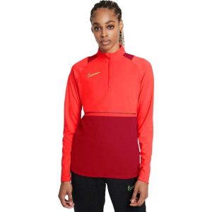 Bluza sportowa damska Nike Dri-Fit Academy. Czerwone bluzy Nike, bez wzorów, bez kaptura. Za 110,00 zł.