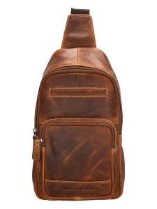 HIDE & STITCHES Skórzana saszetka w kolorze jasnobrązowym - 16 x 29 x 5 cm rozmiar: onesize. Brązowe nerki i saszetki HIDE & STITCHES, bez wzorów, z materiału. Za 173,99 zł.