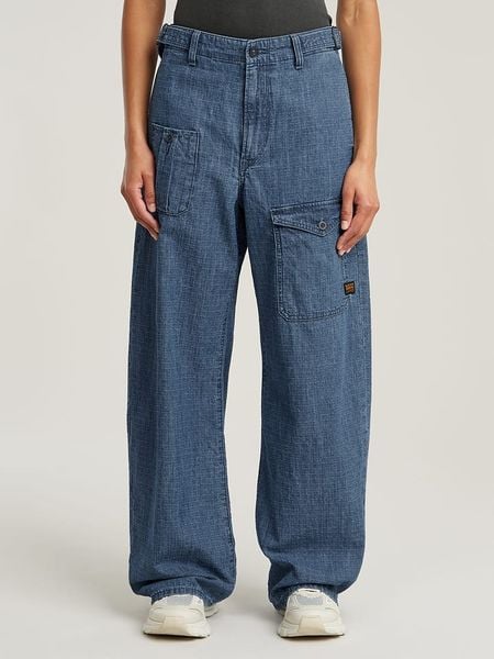 G-Star Dżinsy - Loose fit - w kolorze niebieskim rozmiar: W31/L34. Niebieskie jeansy G-Star, z aplikacjami, ze skóry. Za 309,65 zł.