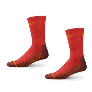 Skarpety sportowe Salomon Life 2PAK. Czerwone skarpetki Salomon, bez wzorów. Za 29,90 zł.