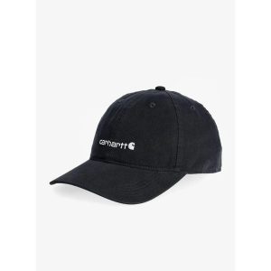 Czapka z daszkiem damska Carhartt Canvas Embroidered Graphic Cap. Czarne czapki CARHARTT, bez wzorów, sportowe. Za 88,99 zł.