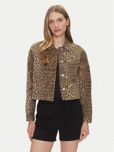 ONLY Kurtka jeansowa Naomi 15347129 Brązowy Regular Fit. Brązowe kurtki ONLY, l, bez wzorów, z bawełny, bez kaptura. Za 119,99 zł.