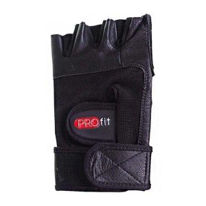 Rękawiczki Kulturystyczne Bez Palców Dla Dorosłych Unisex. Czarne rękawiczki PROFIT, bez wzorów. Za 71,99 zł.