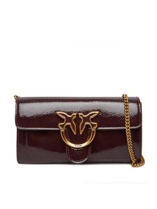 PINKO Torebka Love One Wallet C PE25 PLTT 100062 A1UV Bordowy. Czerwone torebki klasyczne Pinko, bez wzorów, ze skóry, bez dodatków. Za 689,99 zł.
