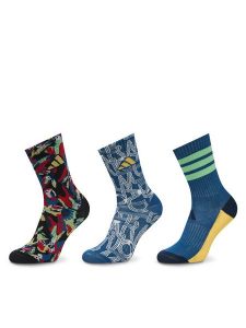 Adidas Skarpety długie KA9946 Niebieski. Niebieskie skarpetki ADIDAS, bez wzorów, z bawełny. Za 89,99 zł.