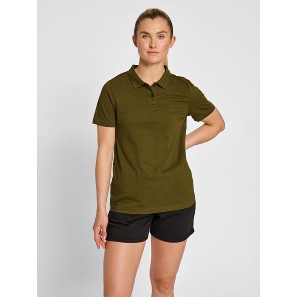 Damska koszulka polo Hummel Red Classic. Zielone bluzki Hummel, s, bez wzorów, z tkaniny, sportowe, bez kołnierzyka, bez ramiączek. Za 137,50 zł.