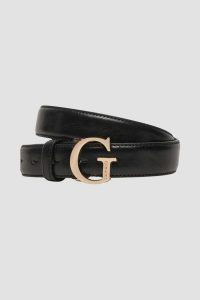 GUESS Czarny damski pasek H30. Czarne paski Guess, z aplikacjami. W wyprzedaży za 143,99 zł.