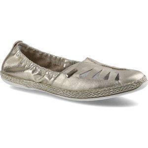 Złote Espadryle Lemar Damskie Wygodne Obuwie. Żółte espadryle Lemar, w ażurowe wzory, ze skóry, bez obcasa, na obcasie. Za 159,00 zł.