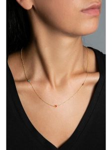 Lodie Silver Srebrny naszyjnik z elementami ozdobnymi - dł. 42 cm rozmiar: onesize. Szare naszyjniki Lodie Silver, z cyrkonią, srebrne. Za 59,45 zł.