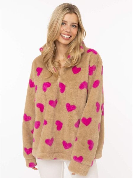 Zwillingsherz Bluza polarowa w kolorze beżowym rozmiar: L. Brązowe bluzy Zwillingsherz, l, bez wzorów, z polaru, bez kaptura. Za 123,95 zł.