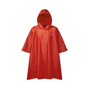 Poncho z kapturem Trekmates Essential. Czerwone kurtki TREKMATES, na jesień, uniwersalny, bez wzorów, z kapturem. Za 222,50 zł.