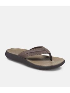 Crocs Japonki "Yukon Vista II" w kolorze antracytowym rozmiar: 46/47. Czarne klapki Crocs, bez wzorów, z tworzywa sztucznego, z otwartym noskiem, bez obcasa. Za 143,45 zł.