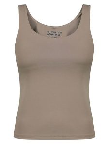 Sublevel Top w kolorze jasnobrązowym rozmiar: L. Brązowe topy Sublevel, l, bez wzorów, bez kołnierzyka, bez ramiączek. Za 60,99 zł.