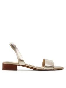 Aldo Sandały Dorenna 13578727 Złoty. Żółte sandały ALDO, bez wzorów, ze skóry, bez obcasa, na płaskiej podeszwie, bez zapięcia. Za 249,99 zł.