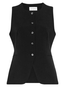 MOSS COPENHAGEN Kamizelka "Mirabelle Michelle" w kolorze czarnym rozmiar: XS/S. Czarne kamizelki Moss Copenhagen, s, bez wzorów, bez kołnierzyka, bez ramiączek, bez kaptura. Za 173,99 zł.