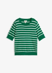 Cienki sweter z miękkiej mieszanki wiskozy. Zielone swetry klasyczne bonprix, z wiskozy, bez kołnierzyka. Za 84,99 zł.
