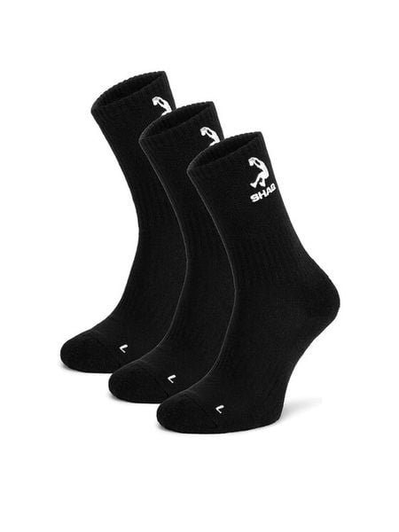 Shaq Skarpety długie AS_SHQ_H_001W_SS25 (3-PACK) Czarny. Czarne skarpetki Shaq, bez wzorów, z bawełny. Za 54,99 zł.