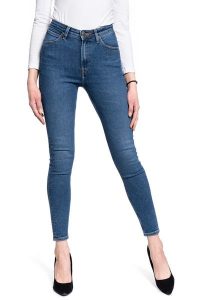 SPODNIE DAMSKIE LEE IVY SUPER SKINNY HIGH MID DE NIRO L32EDTQQ 112107382. Białe rurki Lee, z bawełny. Za 199,99 zł.