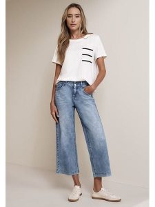 Street One Dżinsy - Comfort fit - w kolorze błękitnym rozmiar: W30/L26. Niebieskie jeansy Street One, z aplikacjami, ze skóry. Za 127,35 zł.