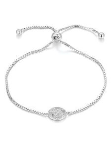 DI GIORGIO Srebrna bransoletka z elementem ozdobnym rozmiar: onesize. Szare bransoletki DI GIORGIO, z cyrkonią, srebrne. Za 165,99 zł.