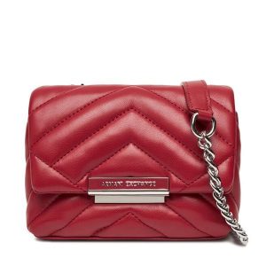 Torebka Armani Exchange. Czerwone torebki klasyczne Armani Exchange, bez wzorów, bez dodatków. Za 629,99 zł.