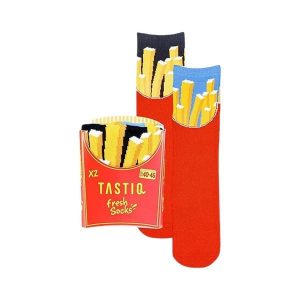 Skarpety Tastic Skarpetki unisex 2-pak Pommes Giftbox Red. Brązowe skarpetki ATTIQ, bez wzorów. Za 131,99 zł.