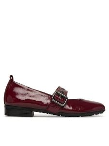 Hispanitas Półbuty HI254286 Bordowy. Czerwone półbuty Hispanitas, bez wzorów, ze skóry, bez obcasa, na płaskiej podeszwie, bez zapięcia. Za 369,99 zł.