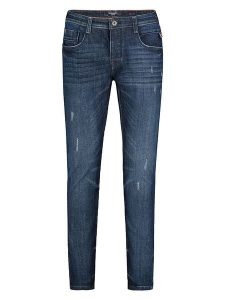 Sublevel Dżinsy - Slim fit - w kolorze granatowym rozmiar: W30. Niebieskie jeansy Sublevel, z aplikacjami, ze skóry. Za 79,03 zł.
