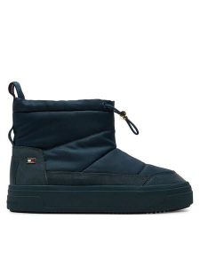 Tommy Hilfiger Śniegowce Flag Nylon Mini Snowboot FW0FW08334 Granatowy. Niebieskie buty zimowe TOMMY HILFIGER, z materiału, bez obcasa, bez zapięcia. Za 699,99 zł.