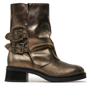 Botki Steve Madden. Żółte botki Steve Madden, bez wzorów, bez obcasa, na płaskiej podeszwie, bez zapięcia. Za 599,99 zł.