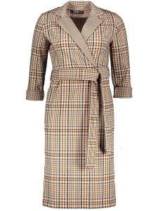 Awama Sukienka w kolorze szarobrązowym rozmiar: S. Brązowe sukienki Awama, s, bez wzorów, z tkaniny, bez kołnierzyka, bez ramiączek, midi. Za 97,99 zł.