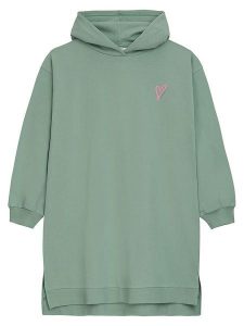 Danamade Sukienka "Dzora" w kolorze zielonym rozmiar: XL. Zielone sukienki Danamade, na co dzień, xl, bez wzorów, z bawełny, bez kołnierzyka, bez ramiączek, mini, proste. Za 110,81 zł.