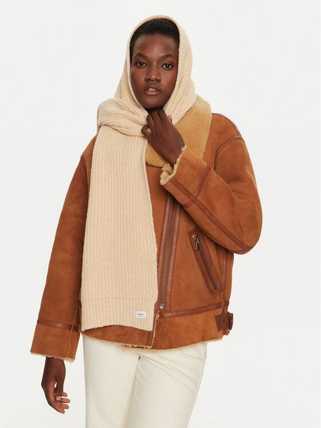 Pepe Jeans Szalik PL060197 Écru. Rękawiczki Pepe Jeans, bez wzorów, z jeansu. Za 129,99 zł.