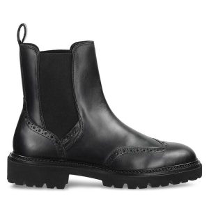 Sztyblety Gant. Czarne botki GANT, bez wzorów, bez obcasa, na płaskiej podeszwie, bez zapięcia. Za 479,99 zł.