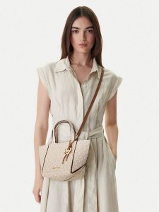 MICHAEL Michael Kors Torebka 30R6G9JT9B Écru. Białe shopper bag MICHAEL Michael Kors, bez wzorów, ze skóry, bez dodatków. Za 798,99 zł.