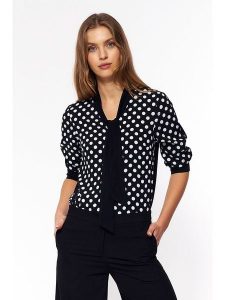 Nife Bluzka w kolorze czarno-białym rozmiar: 38. Białe bluzki Nife, bez wzorów, bez kołnierzyka, bez ramiączek. Za 126,45 zł.