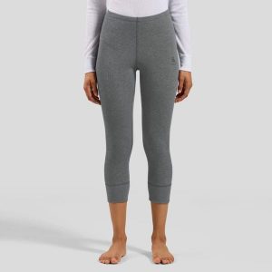Legginsy damskie Odlo BL BOTTOM 3/4 ACTIVE WARM ECO. Szare legginsy ODLO, bez wzorów, z materiału, z obniżonym stanem. Za 249,99 zł.
