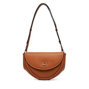 Torebka Guess. Brązowe listonoszki Guess, z aplikacjami, bez dodatków. Za 584,99 zł.
