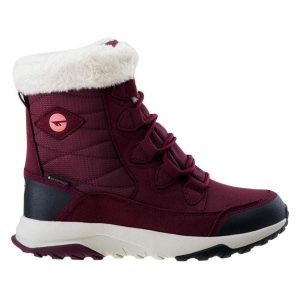 Buty Hi-Tec Mestia Mid Wp 92800287313 czerwone. Czerwone buty zimowe z gumy, bez obcasa, bez zapięcia. Za 357,98 zł.