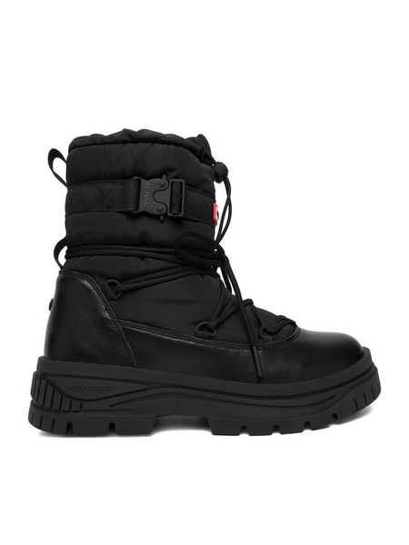 Hunter Śniegowce CEO-H8-378 Czarny. Czarne buty zimowe Hunter, z materiału, bez obcasa, bez zapięcia. Za 299,99 zł.