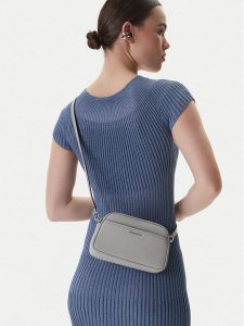 MICHAEL Michael Kors Torebka 32F5SJ6C5L Szary. Szare torebki klasyczne MICHAEL Michael Kors, bez wzorów, ze skóry, bez dodatków. Za 581,99 zł.