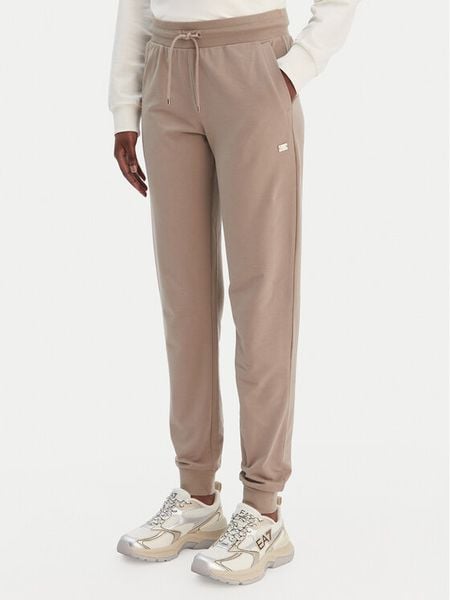 EA7 Emporio Armani Spodnie dresowe 7W000461 AF13135 U6167 Beżowy Regular Fit. Brązowe spodnie dresowe EA7 Emporio Armani, xs, bez wzorów, z bawełny. Za 429,99 zł.